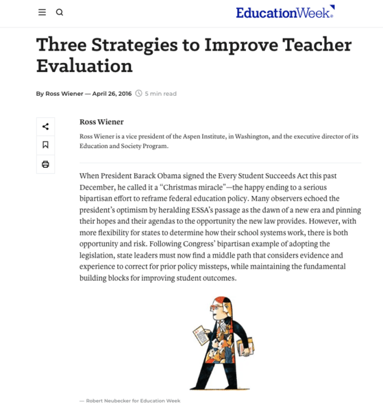 Three Strategies to Improve Teacher Evaluation